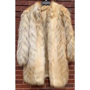 Vintage Red Fox Fur Coat Women’s Genuine Real 70’s Jacket Luxury Glam Sz 12